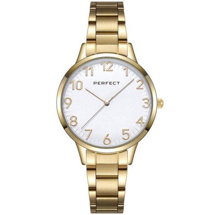 Złoty damski zegarek z bransoletą PERFECT S342-02