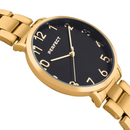 Złoty damski zegarek z bransoletą PERFECT S342-03