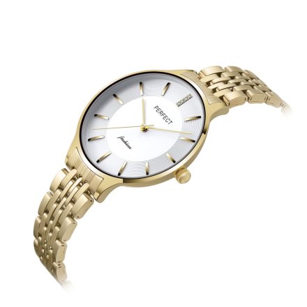 Złoty damski zegarek z bransoletą PERFECT S353-03