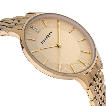Złoty damski zegarek z bransoletą PERFECT S353-09