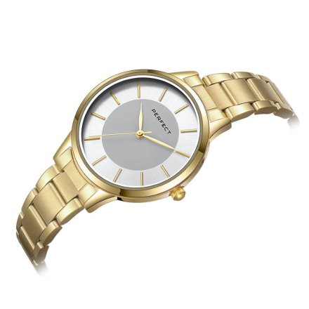 Złoty damski zegarek z bransoletą PERFECT S359-03