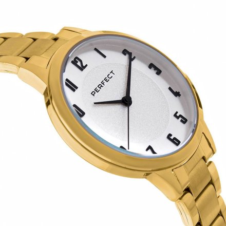 Złoty damski zegarek z bransoletą PERFECT S387-02