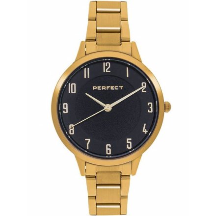 Złoty damski zegarek z bransoletą PERFECT S387-06