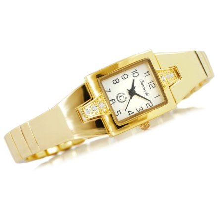 Złoty biżuteryjny damski zegarek z bransoletą i widocznymi cyferkami CONCORDIA CDBA14
