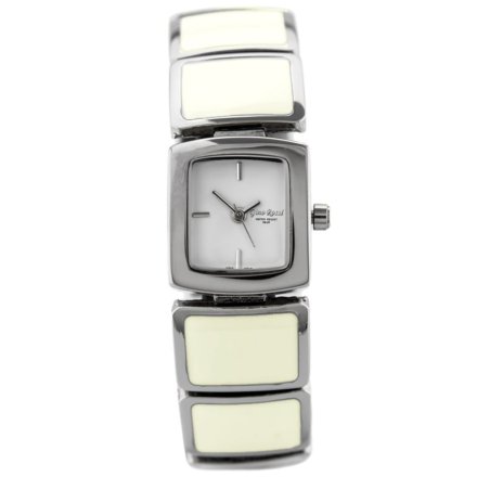 Srebrno-beżowy damski zegarek z bransoletą G.ROSSI 6576 7SS