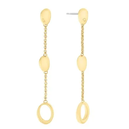 Złote kolczyki Calvin Klein wiszące 35000361