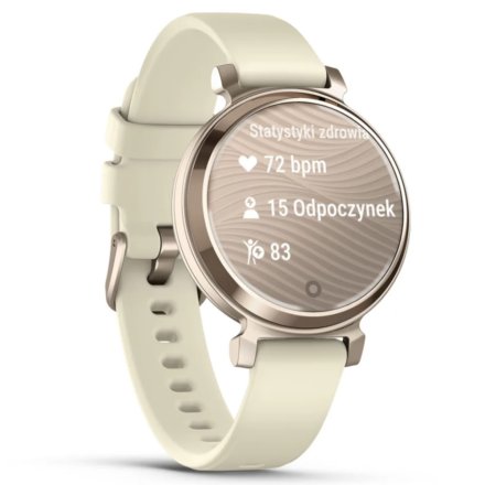 Złoty Garmin Lily 2 Cream Gold z paskiem silikonowym w kolorze Coconut 010-02839-00