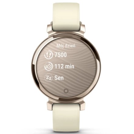 Złoty Garmin Lily 2 Cream Gold z paskiem silikonowym w kolorze Coconut 010-02839-00