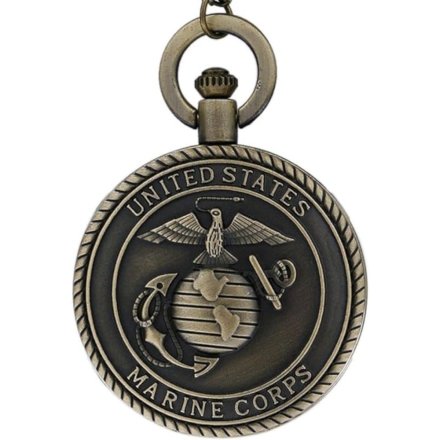 Zegarek na łańcuszku z zamknięciem z logo US Marine Corps