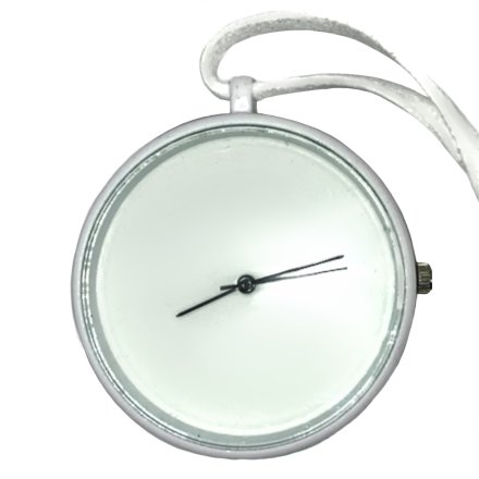 Biały minimalistyczny zegarek na rzemyku