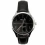 Srebrny męski zegarek z czarnym paskiem ALBATROSS ABC213-3