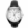 Srebrny męski zegarek z czarnym paskiem ALBATROSS ABC210-1