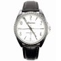 Srebrny męski zegarek z czarnym paskiem ALBATROSS ABC211-3