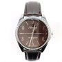 Srebrny męski zegarek z czarnym paskiem ALBATROSS ABC211-5