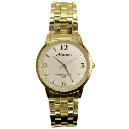 Złoty męski zegarek z bransoletą ALBATROSS ABC208-5
