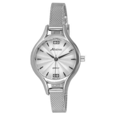 Srebrny damski zegarek ze srebrną bransoletą ALBATROSS ABBB94-2
