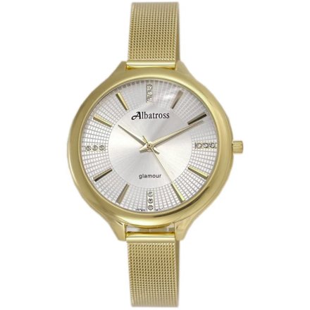 Złoty damski zegarek z bransoletą ALBATROSS ABBB95-1