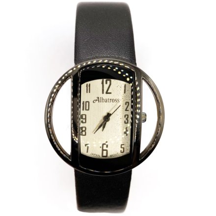 Czarny damski zegarek z paskiem ALBATROSS ABAA51-1