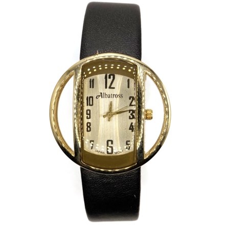 Złoty damski zegarek z paskiem ALBATROSS ABAA51-3