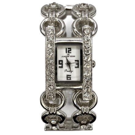 Srebrny damski zegarek z bransoletą JORDAN KERR CN4954