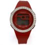 Czerwono-srebrny dziecięcy zegarek z wyświetlaczem PERFECT