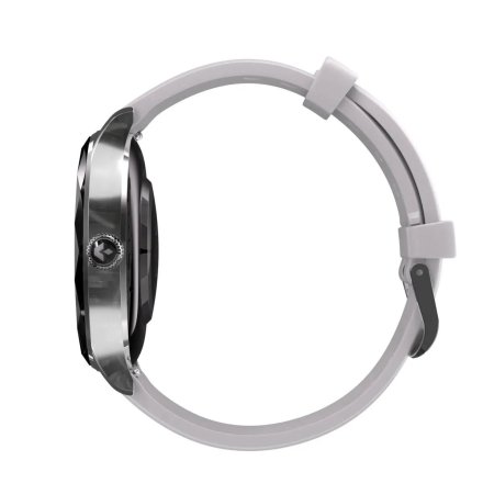 Smartwatch Garett Viva srebrny stalowy + beżowy pasek 5904238486122