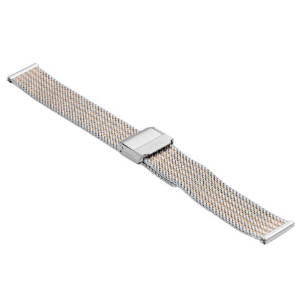 Srebrno-różowozłota bransoletka do zegarka / smartwatcha 16 mm Mesh ZEGBM-105/16 