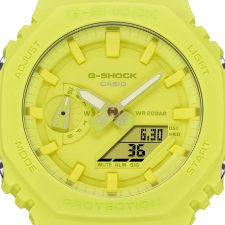 Żółty zegarek Casio G-Shock GA-2100-9A9ER