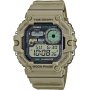 Beżowy zegarek Casio Sport z paskiem WS-1700H-5AVEF