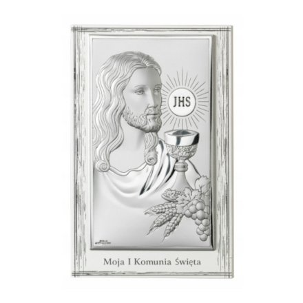 Obrazek srebrny z Jezusem Pamiątka I Komunii Świętej VL81287/4LPL