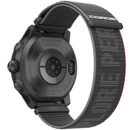 Czarny Coros APEX 2 Pro GPS Outdoor Watch Black WAPX2P-BLK