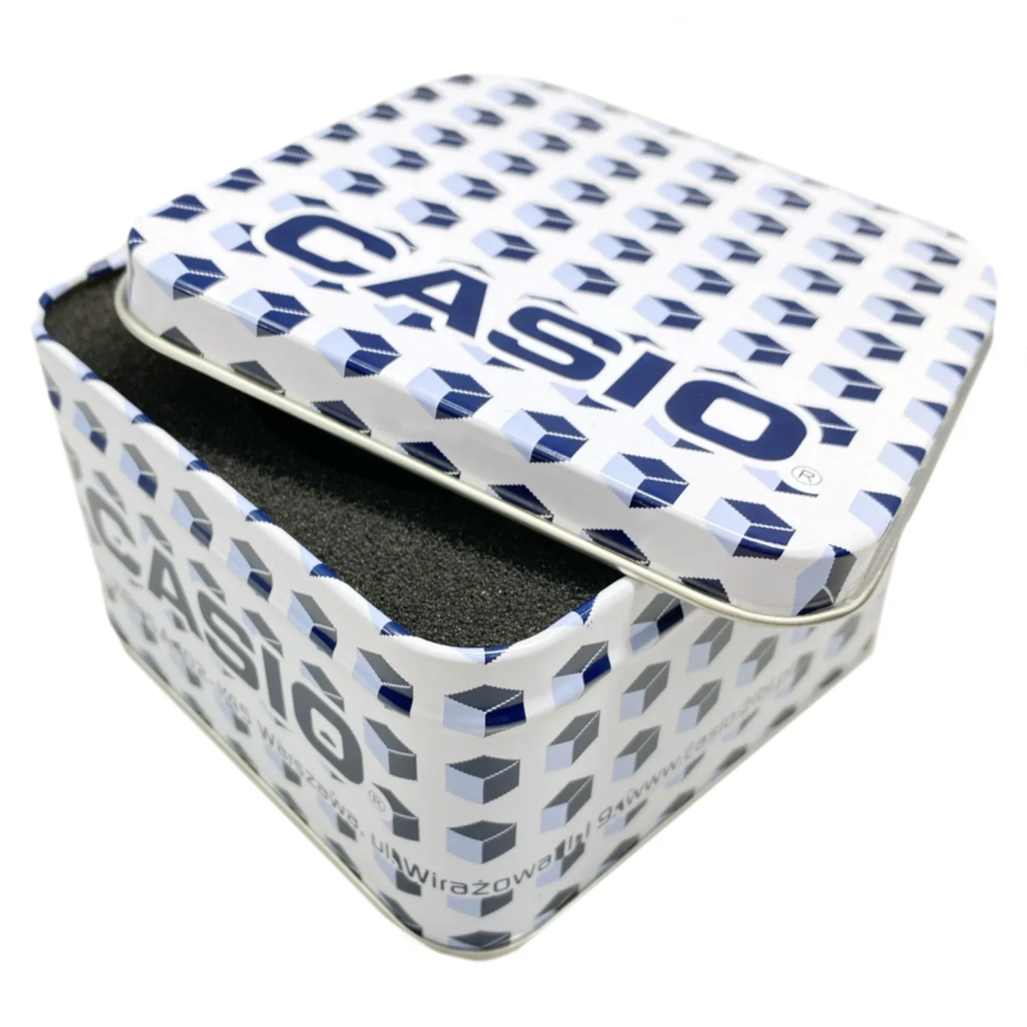 Oryginalne sześcienne pudełko do zegarka Casio puszka z logo - 15