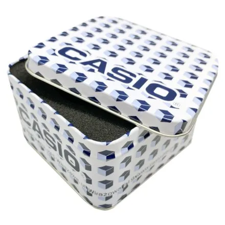 Oryginalne sześcienne pudełko do zegarka Casio puszka z logo
