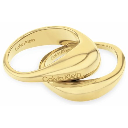 Złoty pierścionek Calvin Klein podwójny r. 14 35000448C