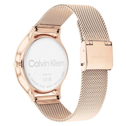 Zegarek damski Calvin Klein Timeless Mesh z różowozłotą bransoletką 25200002