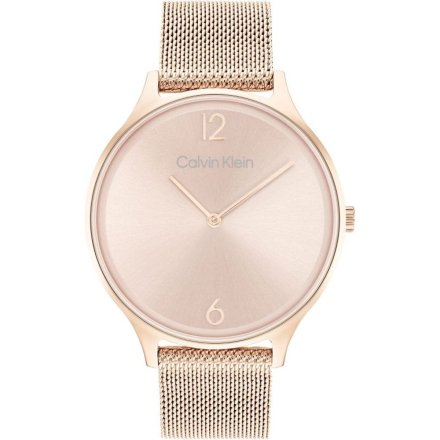 Zegarek damski Calvin Klein Timeless Mesh z różowozłotą bransoletką 25200002