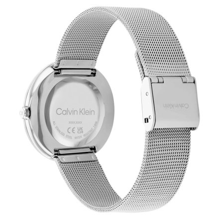 Zegarek damski Calvin Klein Twisted Bezel ze srebrną bransoletką 25200011