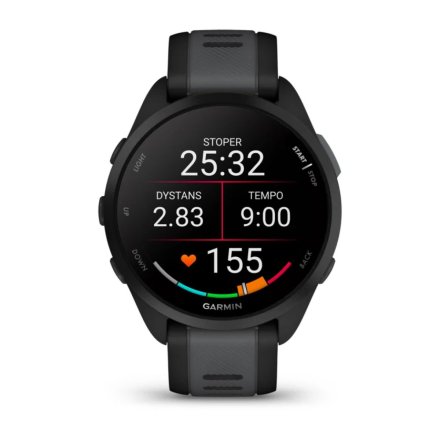 Czarny Garmin Forerunner 165 zegarek do biegania z Amoled 010-02863-20