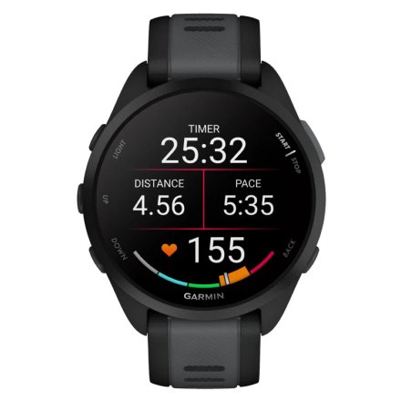 Czarny Garmin Forerunner 165 zegarek do biegania z Amoled 010-02863-20