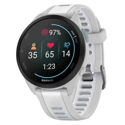 Biały Garmin Forerunner 165 zegarek do biegania z Amoled 010-02863-21