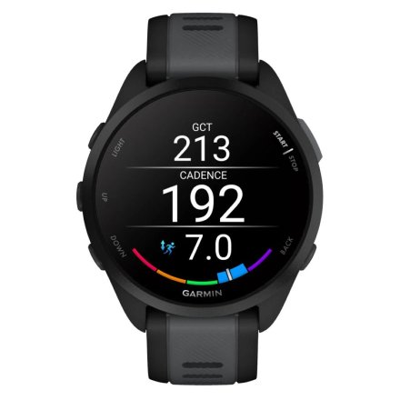 Czarny Garmin Forerunner 165 Music zegarek do biegania z Amoled 010-02863-30