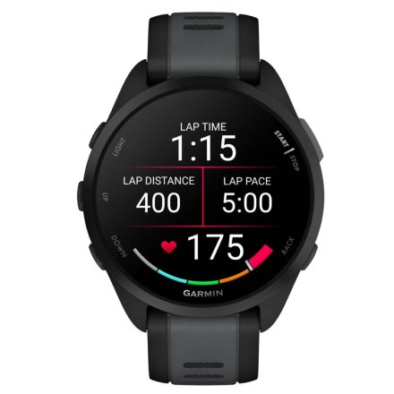 Czarny Garmin Forerunner 165 Music zegarek do biegania z Amoled 010-02863-30