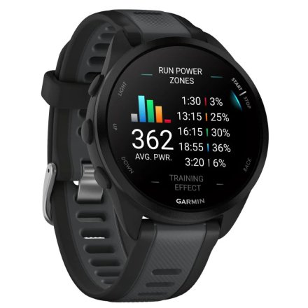 Czarny Garmin Forerunner 165 Music zegarek do biegania z Amoled 010-02863-30