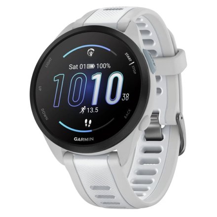 Biały Garmin Forerunner 165 Music zegarek do biegania z Amoled 010-02863-31