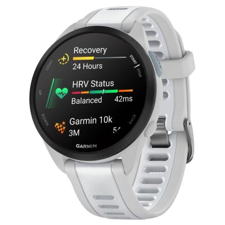 Biały Garmin Forerunner 165 Music zegarek do biegania z Amoled 010-02863-31