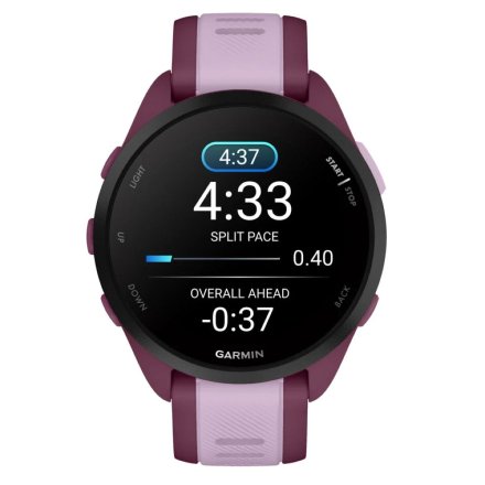 Fioletowy Garmin Forerunner 165 Music zegarek do biegania z Amoled 010-02863-33