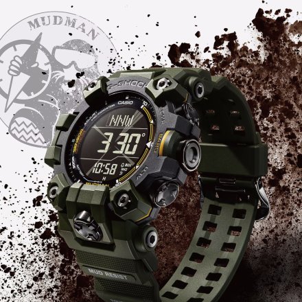 Czarno-brązowy zegarek Casio G-Shock Master Of G MUDMAN Team Land Cruiser Toyota GW-9500TLC-1ER