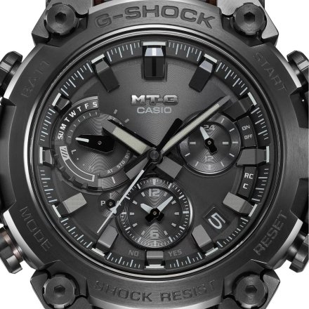 Czarny zegarek Męski Casio na pasku MTG-B3000B-1AER G-Shock Exclusive Premium
