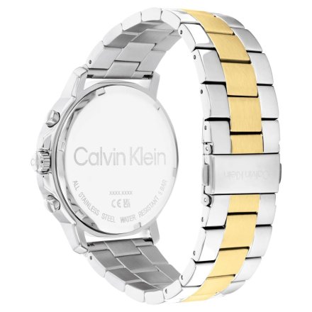 Zegarek męski Calvin Klein Gauge Sport ze srebrno-złotą bransoletką 25200070