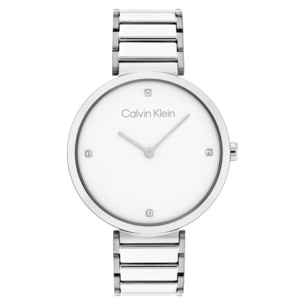 Zegarek damski Calvin Klein Minimalistic T Bar ze srebrną bransoletką 25200137